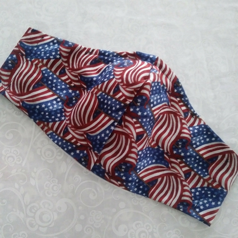 Face Mask Olson style handmade. Flag design.